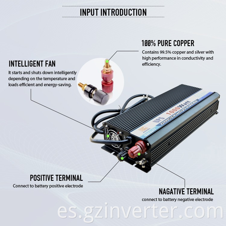 Micro Inverter 1KW DC AC UPS Inverter con carga de batería a la venta